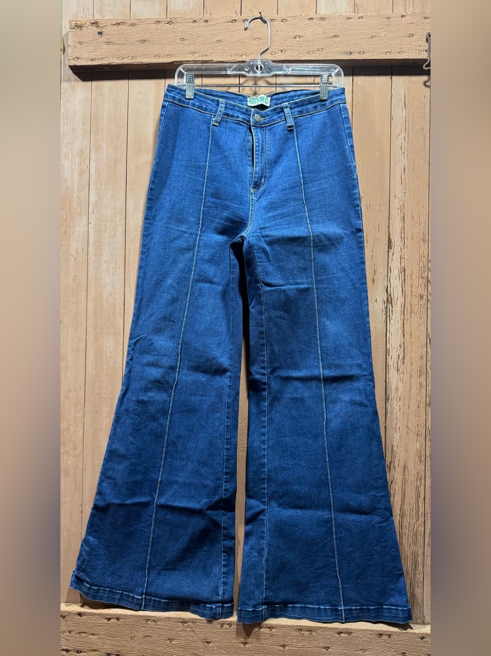 Rockin C (L) High-Rise Wide Leg Jeans - Blue